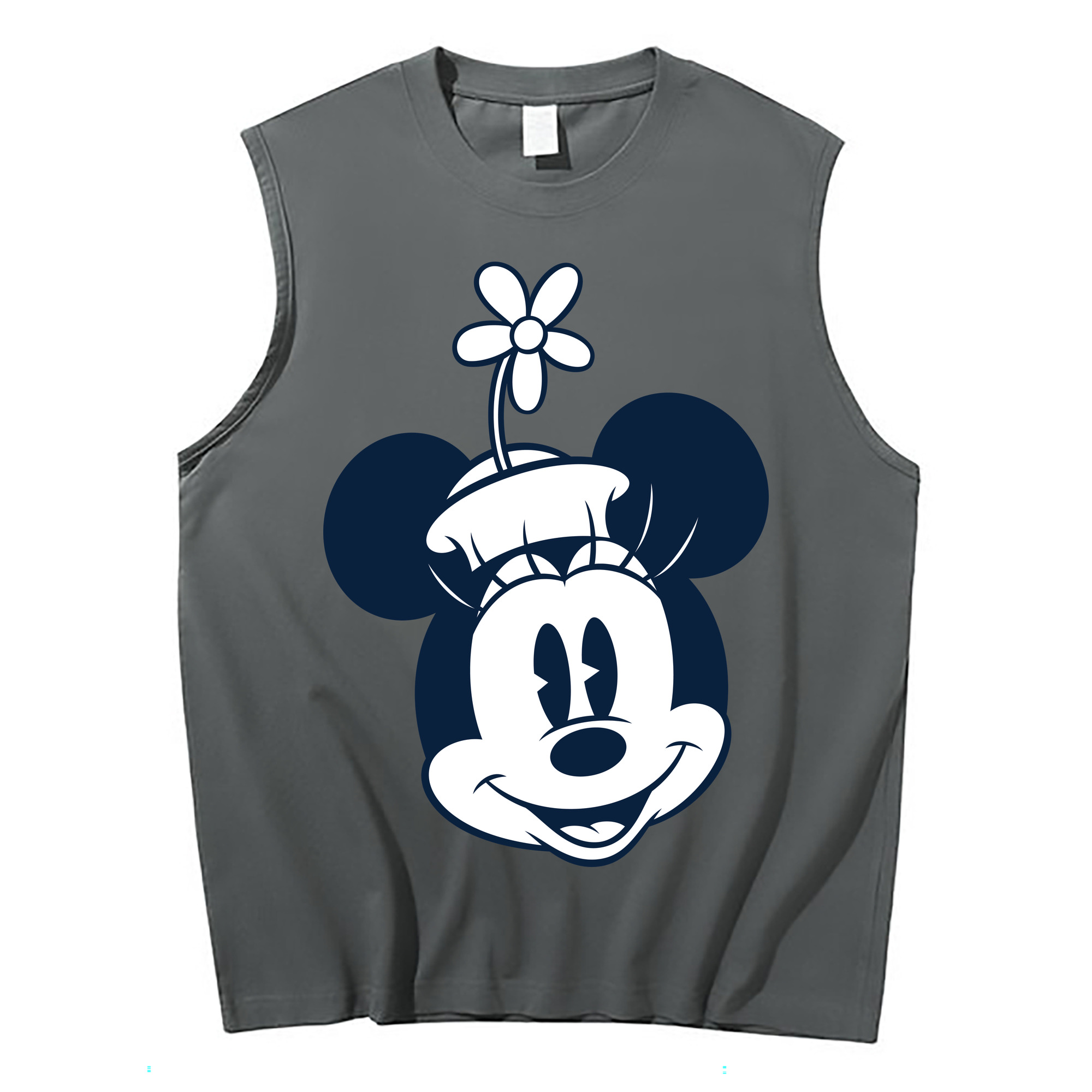 ミッキーマウス Mickey Mouse コットン100％タンクトップ（フロントプリント）
